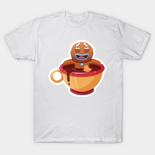 Christmas Sticker, Ginger Man Sticker T-Shirt by Music Lover